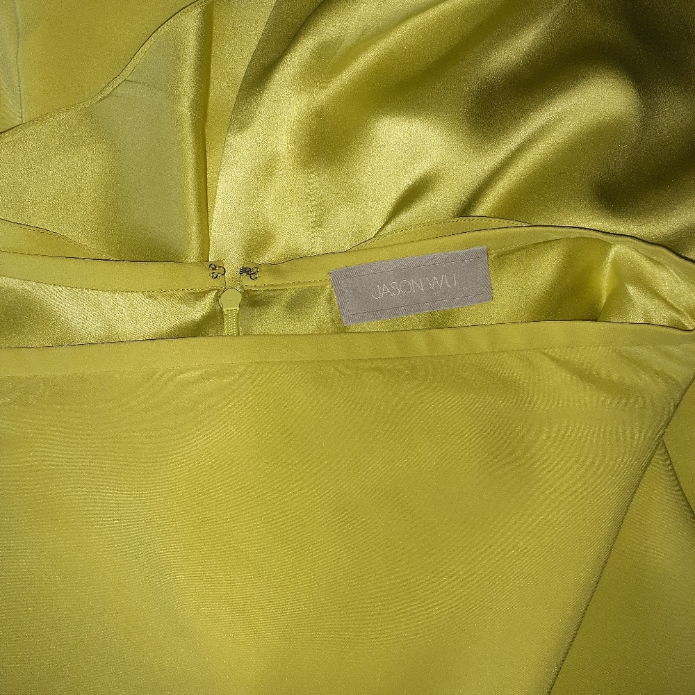 Jason Wu 
Ruffle back Chartreuse Skirt Size 10 - Picture 5 of 7